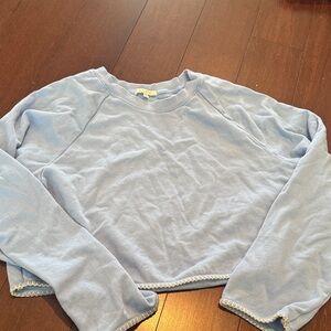 Z Supply Sky Blue Cropped Top